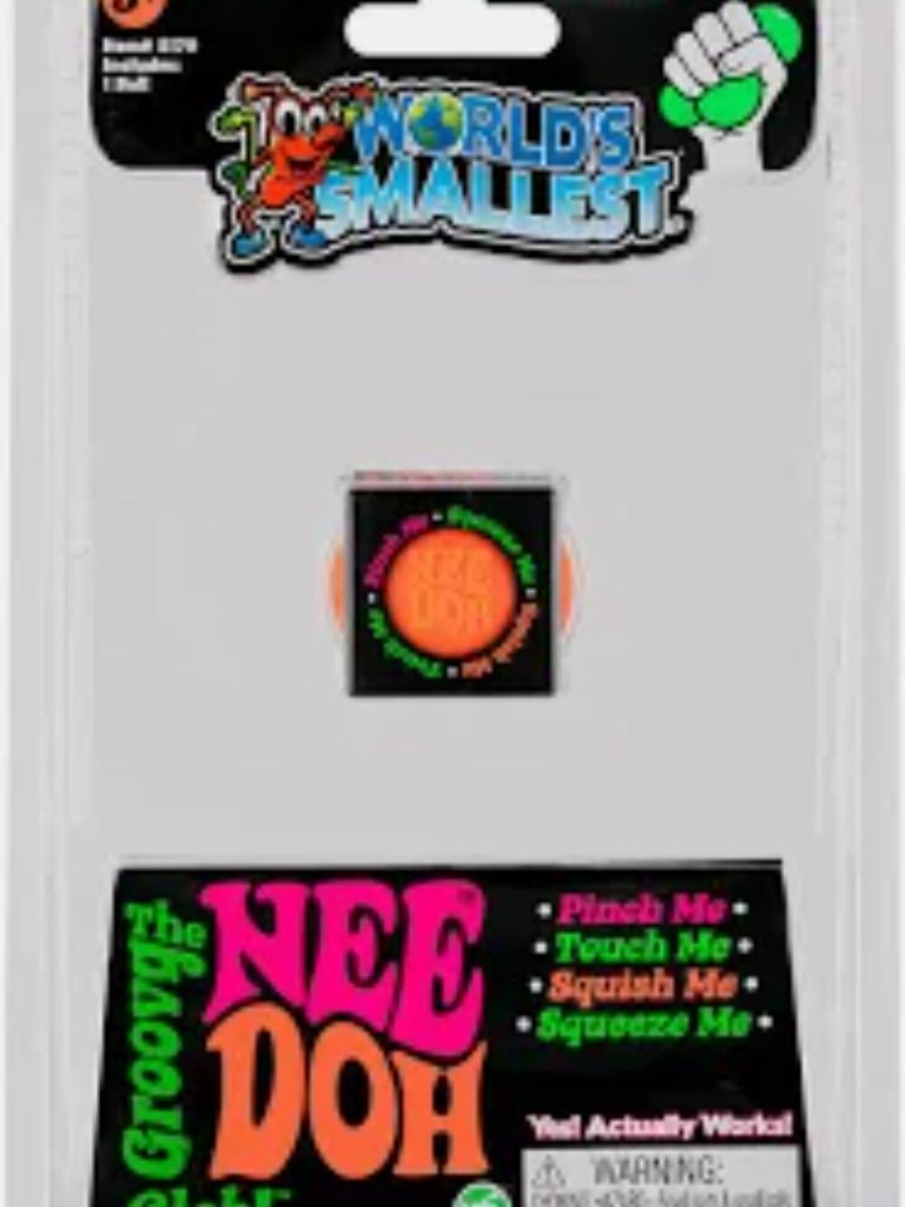 NEW Schylling World's Smallest Needoh Squeezable Stress Ball Orange